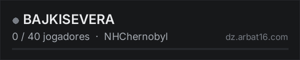 BAJKISEVERA na lista de servidores de DayZ da AR16