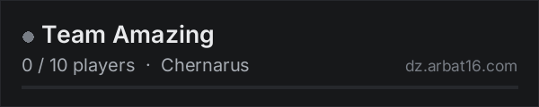 Team Amazing on the AR16 DayZ server list