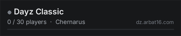 Dayz Classic on the AR16 DayZ server list