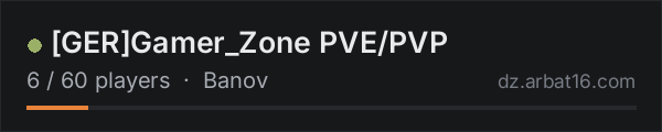 GERGamer_Zone PVE/PVP on the AR16 DayZ server list