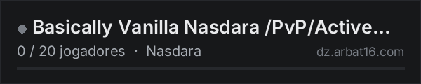 Basically Vanilla Nasdara /PvP/Active Admins/Better Base Buildi na lista de servidores de DayZ da AR16
