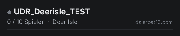 UDR_Deerisle_TEST in der DayZ-Serverliste von AR16