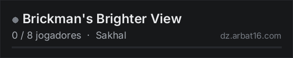 Brickman's Brighter View na lista de servidores de DayZ da AR16