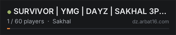 SURVIVOR | YMG | DAYZ | SAKHAL 3PP | PVP on the AR16 DayZ server list