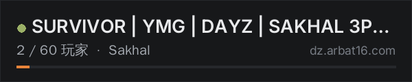 AR16 DayZ 服务器列表中的 SURVIVOR | YMG | DAYZ | SAKHAL 3PP | PVP