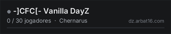 -CFC- Vanilla DayZ na lista de servidores de DayZ da AR16