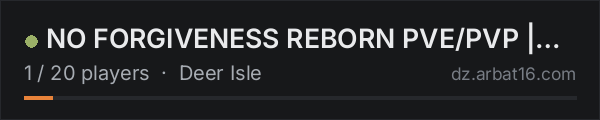NO FORGIVENESS REBORN PVE/PVP | CASINO | HELIS | DRUGS | LOOT+ on the AR16 DayZ server list
