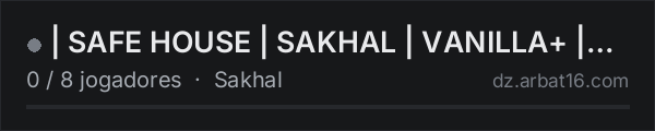 | SAFE HOUSE | SAKHAL | VANILLA+ | Active Admins | na lista de servidores de DayZ da AR16