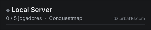 Local Server na lista de servidores de DayZ da AR16