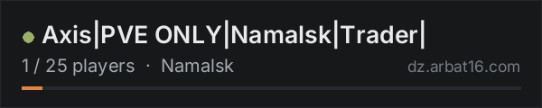 Axis|PVE ONLY|Namalsk|Trader| on the AR16 DayZ server list