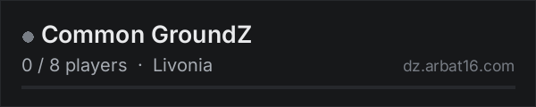 Common GroundZ on the AR16 DayZ server list