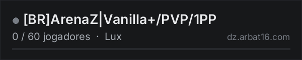 [BR]ArenaZ|Vanilla+/PVP/1PP na lista de servidores de DayZ da AR16