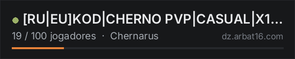 RU|EUKOD|CHERNO PVP|CASUAL|X10LOOT|EVENTS|TRADE| na lista de servidores de DayZ da AR16