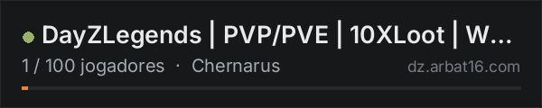 DayZLegends | PVP/PVE | 10XLoot | WORK IN PROGRES | FRESH WIPE na lista de servidores de DayZ da AR16