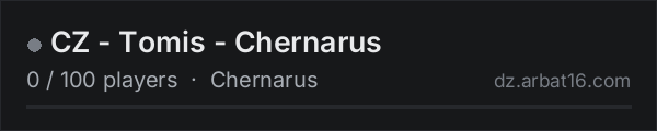 CZ - Tomis - Chernarus on the AR16 DayZ server list
