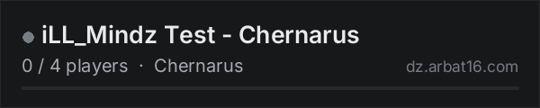 iLL_Mindz Test - Chernarus on the AR16 DayZ server list