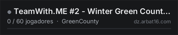 TeamWith.ME #2 - Winter Green County - Vanilla - na lista de servidores de DayZ da AR16