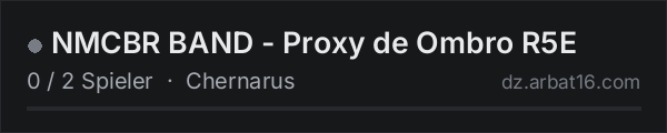 NMCBR BAND - Proxy de Ombro R5E in der DayZ-Serverliste von AR16