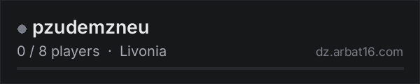 pzudemzneu on the AR16 DayZ server list
