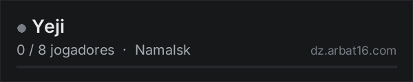 Yeji na lista de servidores de DayZ da AR16