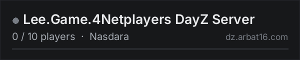 Lee.Game.4Netplayers DayZ Server on the AR16 DayZ server list