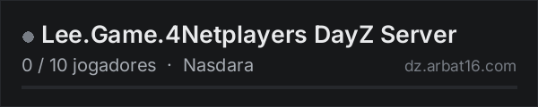 Lee.Game.4Netplayers DayZ Server na lista de servidores de DayZ da AR16