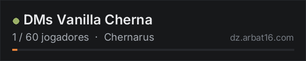 DMs Vanilla Cherna na lista de servidores de DayZ da AR16