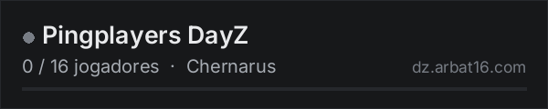 Pingplayers DayZ na lista de servidores de DayZ da AR16