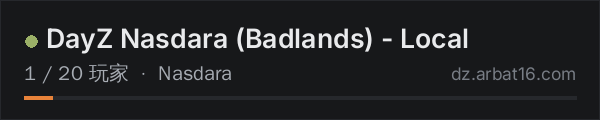 AR16 DayZ 服务器列表中的 DayZ Nasdara (Badlands) - Local