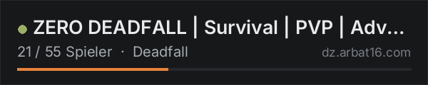 ZERO DEADFALL | Survival | PVP | Adventure in der DayZ-Serverliste von AR16