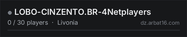LOBO-CINZENTO.BR-4Netplayers on the AR16 DayZ server list