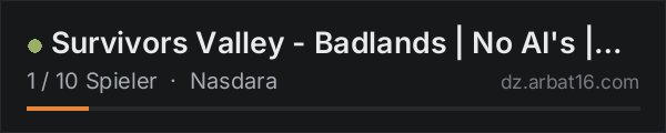 Survivors Valley - Badlands | No AI's | PVE in der DayZ-Serverliste von AR16