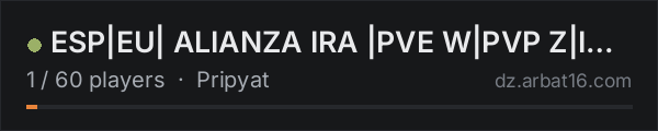 ESP|EU| ALIANZA IRA |PVE W|PVP Z|IA|QUEST|LOOT+|TRADER|VEHICLES on the AR16 DayZ server list