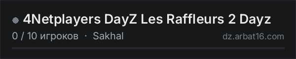 4Netplayers DayZ Les Raffleurs 2 Dayz в списке серверов DayZ от AR16