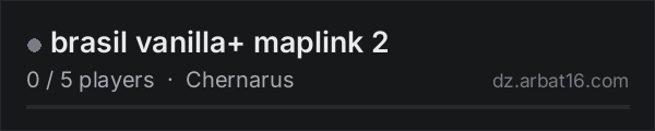 brasil vanilla+ maplink 2 on the AR16 DayZ server list