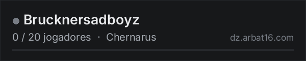 Brucknersadboyz na lista de servidores de DayZ da AR16