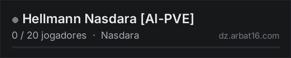 Hellmann Nasdara [AI-PVE] na lista de servidores de DayZ da AR16