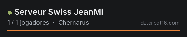 Serveur Swiss JeanMi na lista de servidores de DayZ da AR16