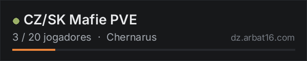 CZ/SK Mafie PVE na lista de servidores de DayZ da AR16
