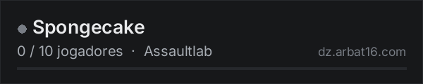 Spongecake na lista de servidores de DayZ da AR16