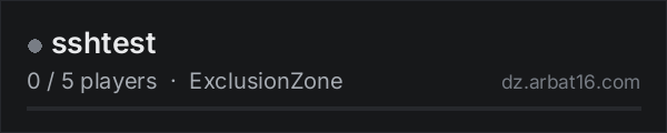 sshtest on the AR16 DayZ server list