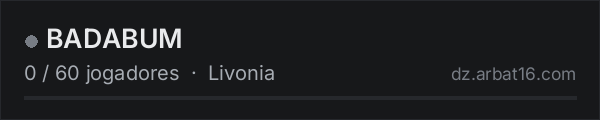 BADABUM na lista de servidores de DayZ da AR16