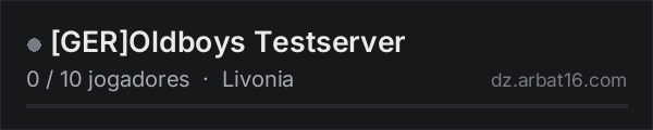 GEROldboys Testserver na lista de servidores de DayZ da AR16