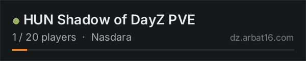 HUN Shadow of DayZ PVE on the AR16 DayZ server list