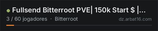 Fullsend Bitterroot PVE| 150k Start $ | Trader | MUCH MORE! na lista de servidores de DayZ da AR16