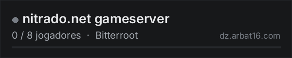 nitrado.net gameserver na lista de servidores de DayZ da AR16