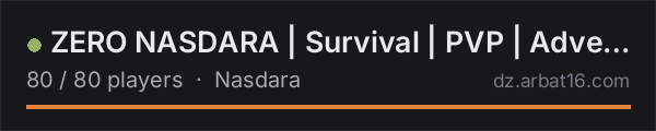 ZERO NASDARA | Survival | PVP | Adventure on the AR16 DayZ server list