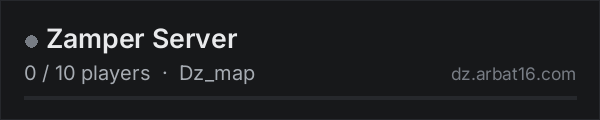 Zamper Server on the AR16 DayZ server list