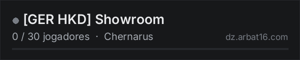 GER HKD Showroom na lista de servidores de DayZ da AR16