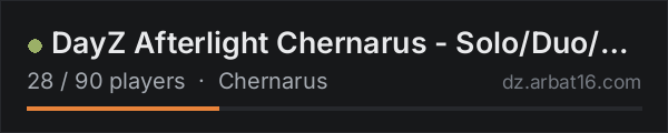 DayZ Afterlight Chernarus - Solo/Duo/Trio | Vanilla+ | dayzafte on the AR16 DayZ server list